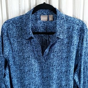 Chicos Blue Tunic Top